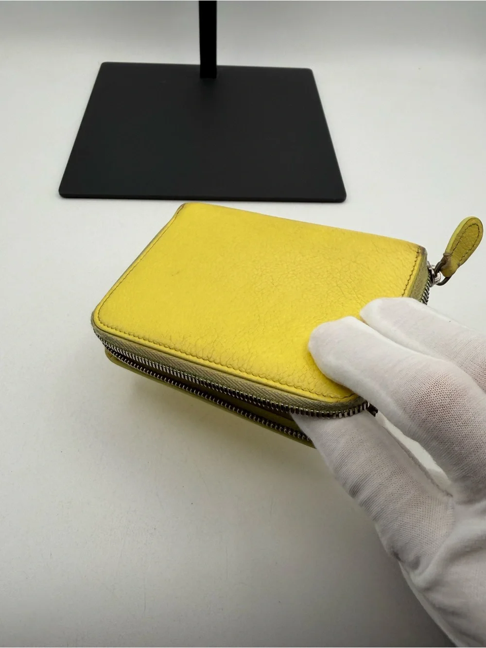 Balenciaga Pebbled Leather bi fold Wallet